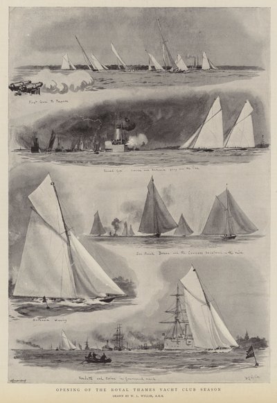 Royal Thames Yacht Club -kauden avaus tekijältä William Lionel Wyllie